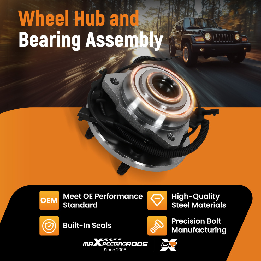 5 Lug Front Wheel Hub compatible for Jeep Liberty 02-07 WB13176 Driver Side with ABS