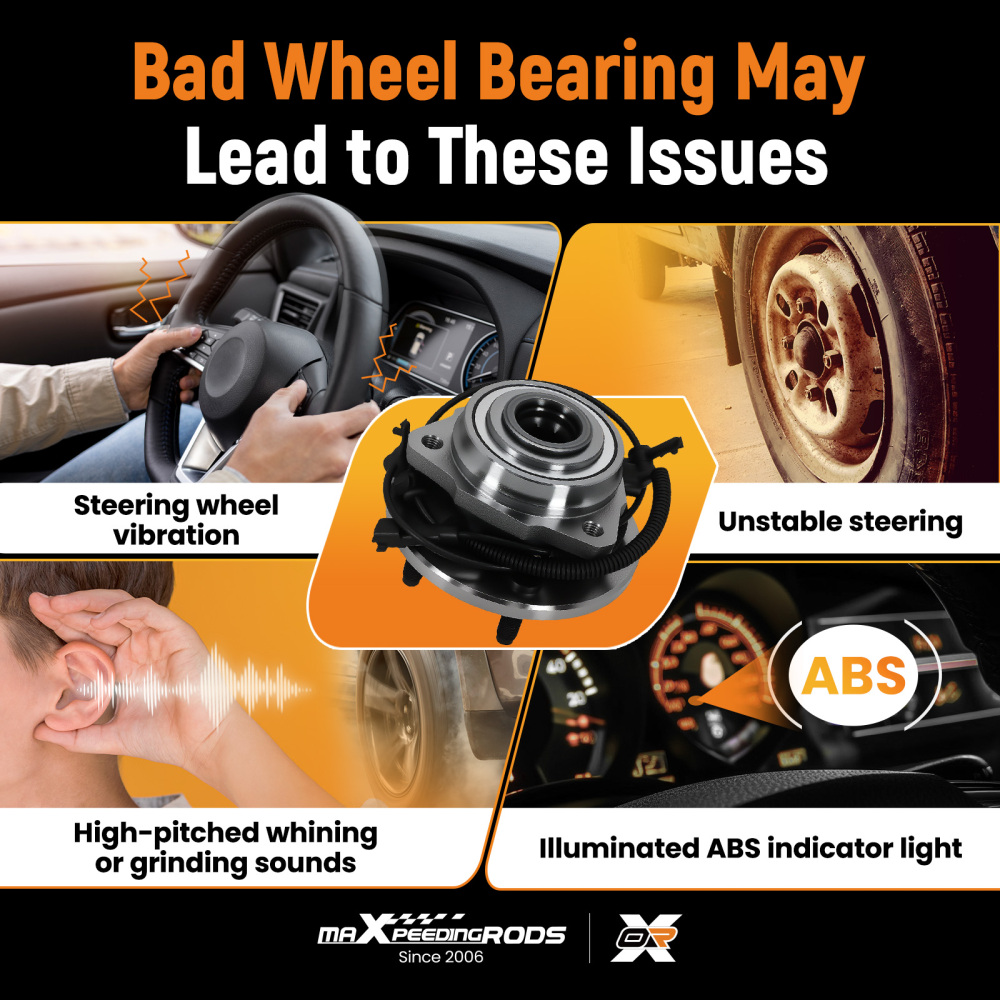 5 Lug Front Wheel Hub compatible for Jeep Liberty 02-07 WB13176 Driver Side with ABS