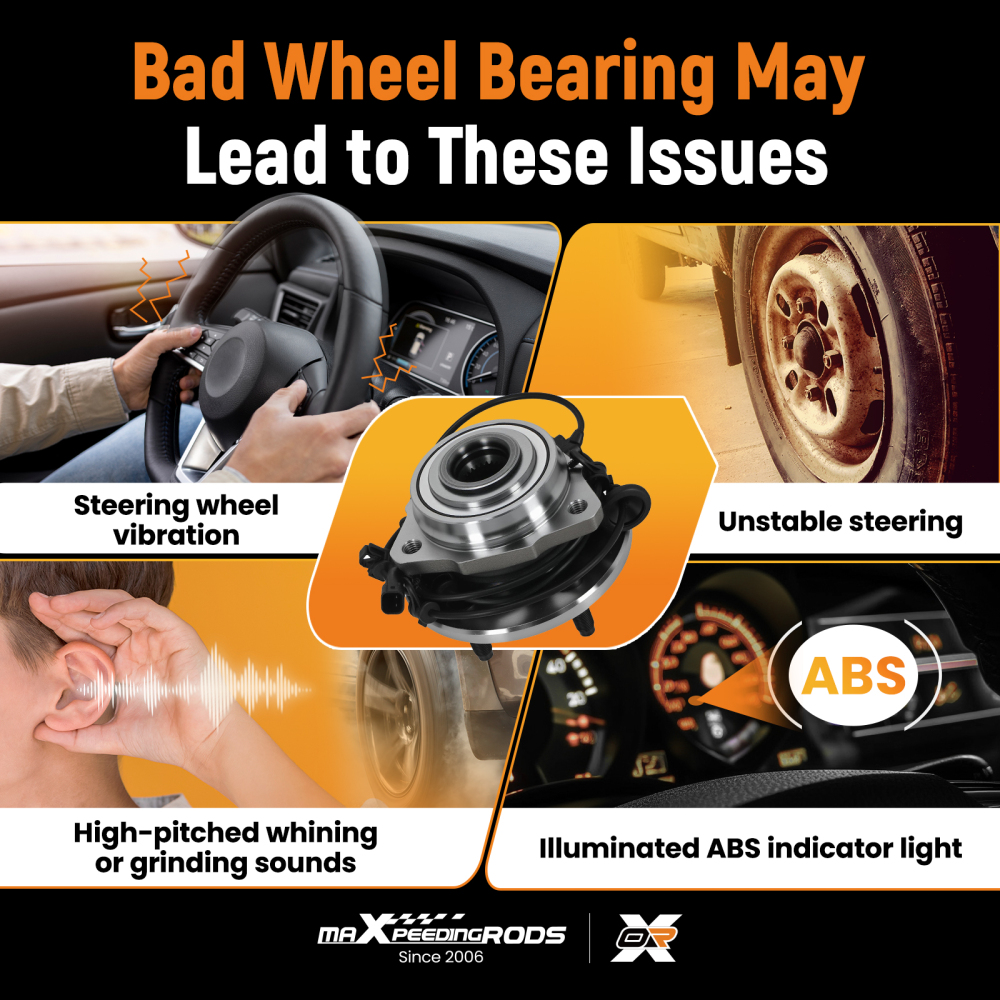 Front Passenger Side Wheel Hub compatible for Jeep Liberty 2002-2007 513177 5 Lugs ABS