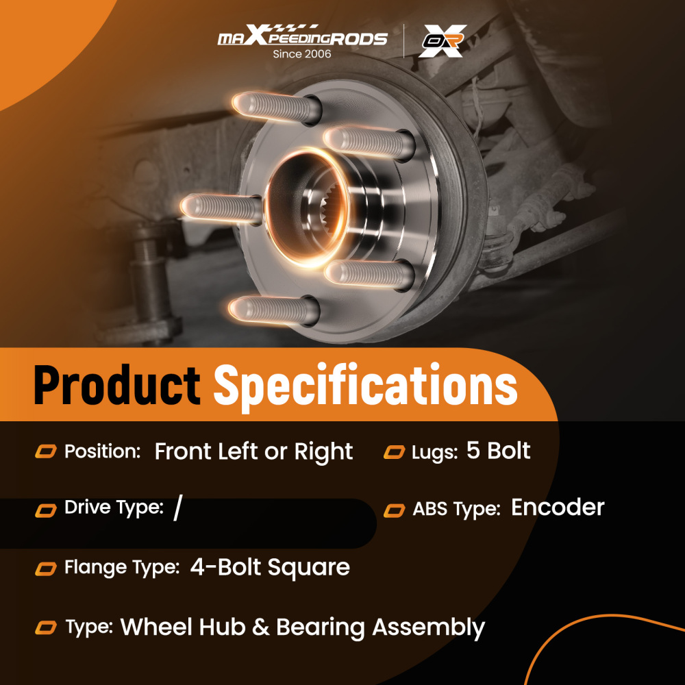 5 Bolt Front Wheel Hub Unit compatible for Subaru Legacy Outback 05-14 28373AG00B ABS