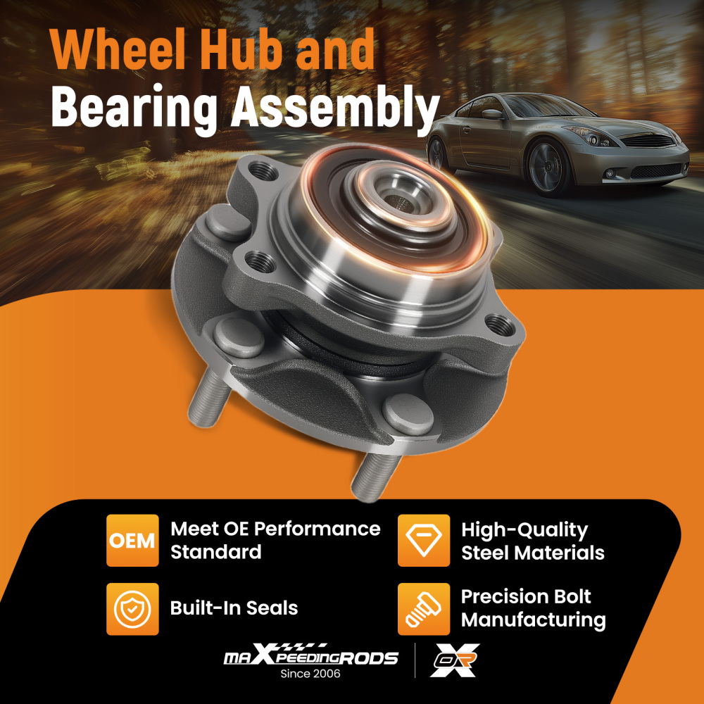 5 Bolt Front Wheel Hub Bearing compatible for INFINITI G35 compatible for NISSAN 350Z 03-09 H513268