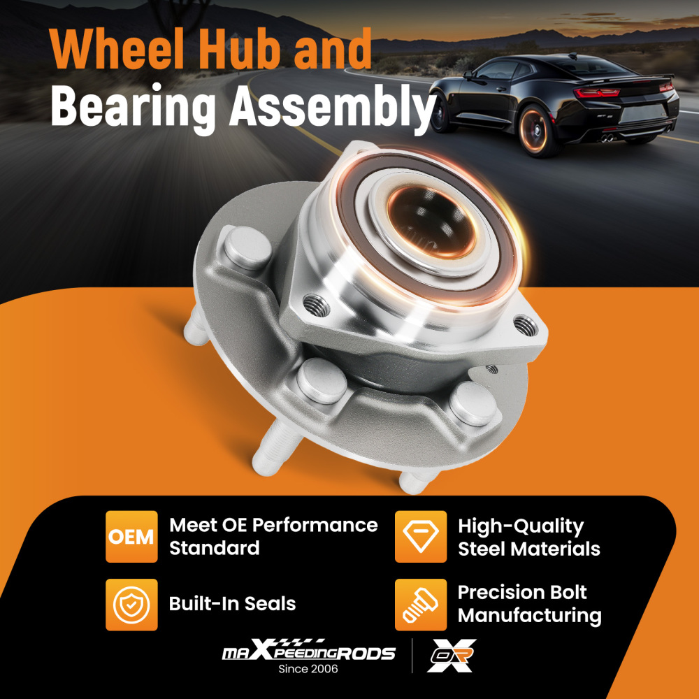 Front/Rear Wheel Hub Assembly compatible for Chevrolet Camaro SS LT LS 2014-2015 WE60902