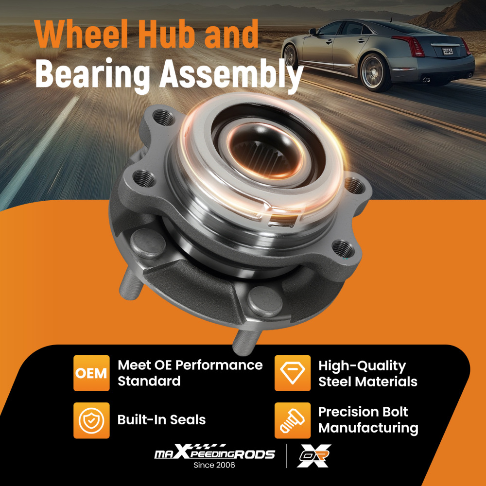 Front Wheel Hub Bearing Assembly compatible for Nissan Murano Quest 2009-2017 513296