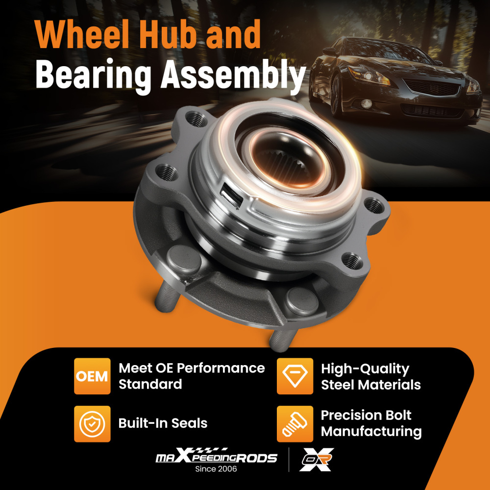 5 Bolt Front Left Right Wheel Hub compatible for Nissan Altima Murano 2009-2019 HA590252