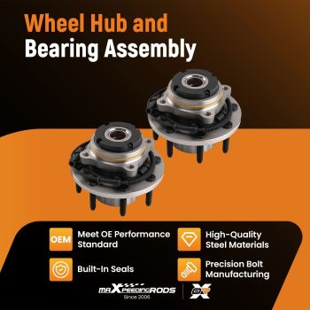 Front Wheel Bearing Hub compatible for Ford F-250 F-350 Super Duty SRW 4x4 1999-2004