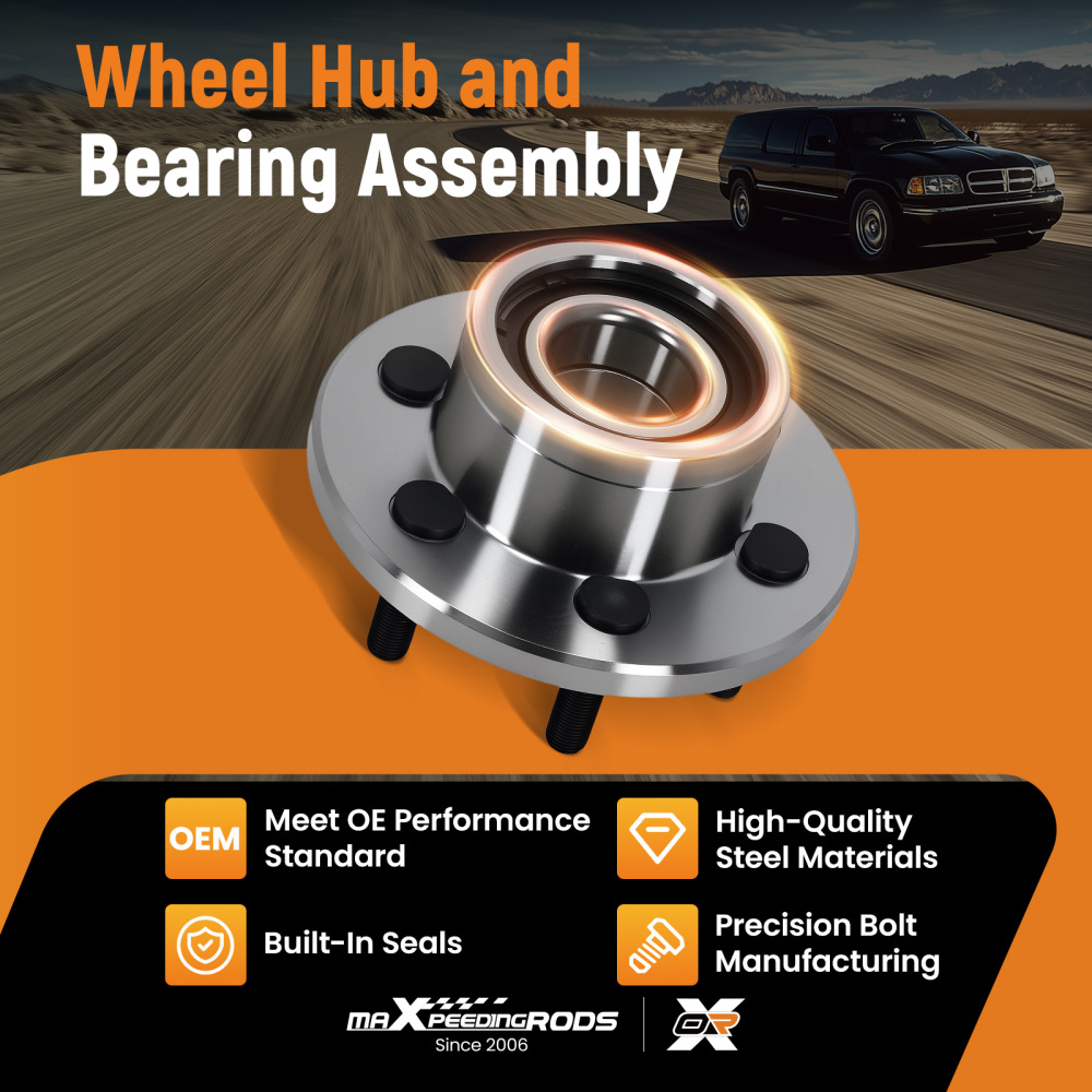 Front Wheel HubBearing Assembly compatible for Dodge Dakota/Durango 97-04 515032 RWD 2WD