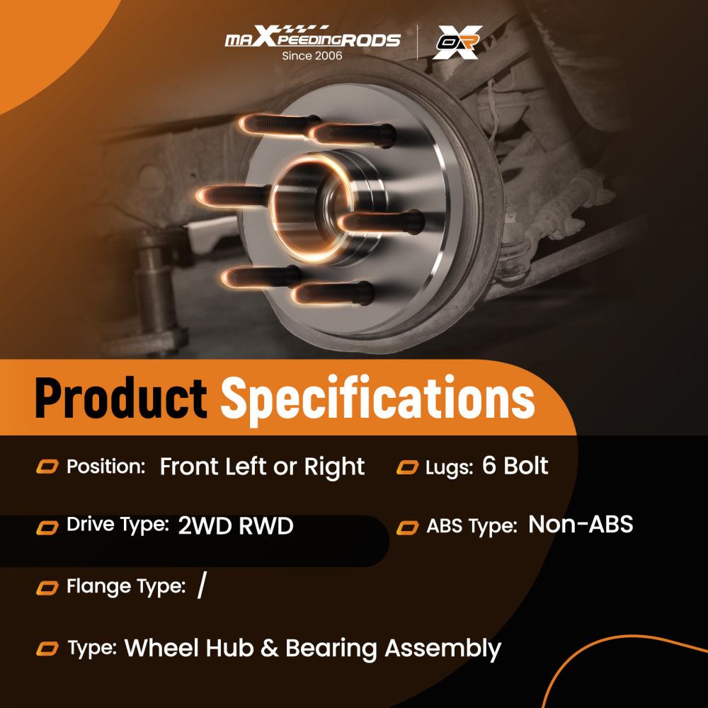 Front Wheel HubBearing Assembly compatible for Dodge Dakota/Durango 97-04 515032 RWD 2WD