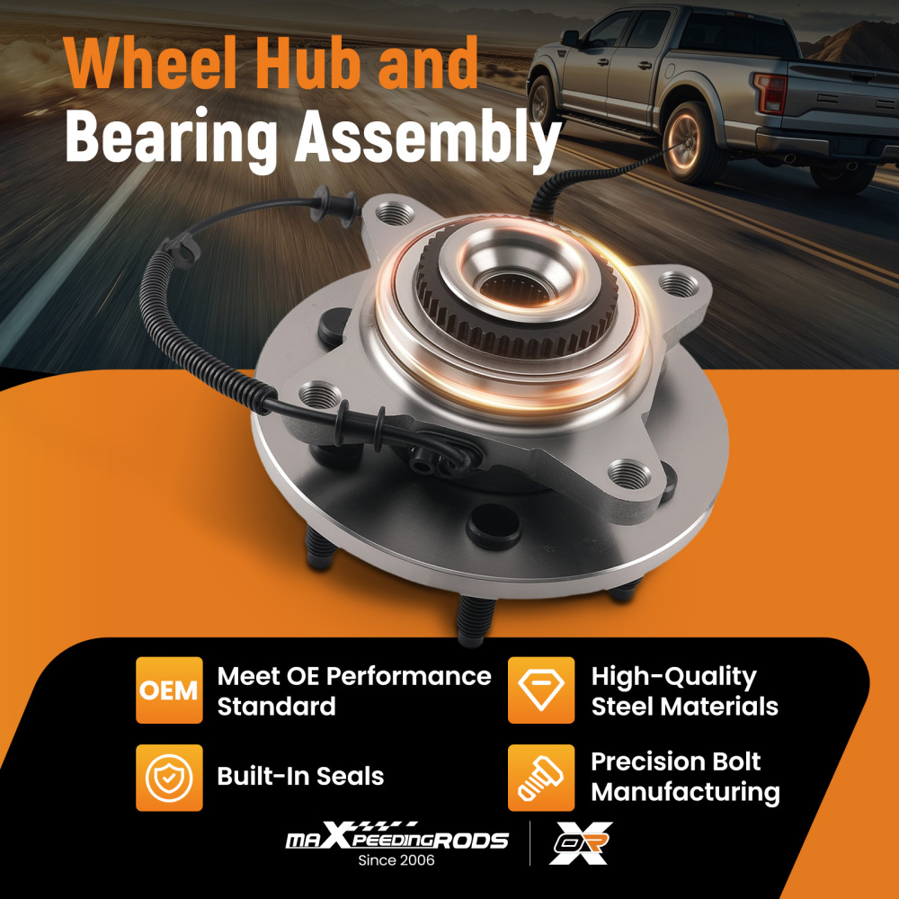 Front LH RH Wheel Hub Bearing Assembly compatible for FORD F-150 4WD 2005-2008 515079