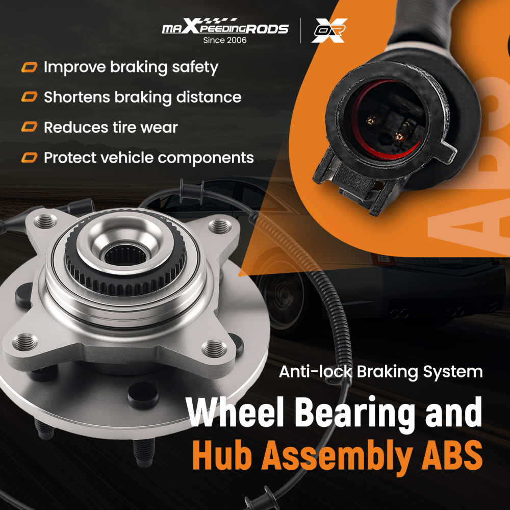 Front LH RH Wheel Hub Bearing Assembly compatible for FORD F-150 4WD 2005-2008 515079