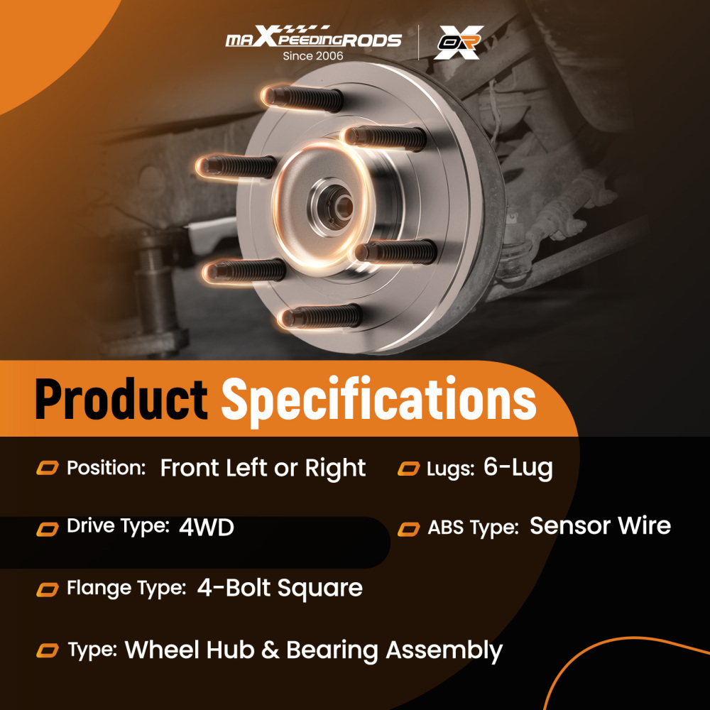 Front Wheel Hub compatible for Ford F-150 compatible for Lincoln Mark LT 4WD 2006-2008 7L342B663AB