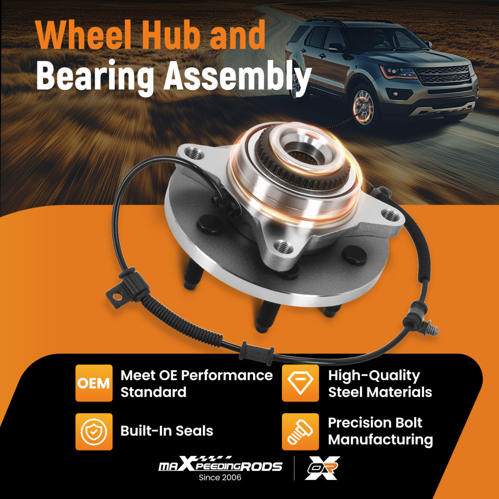 515142 Front Wheel Hub Assembly compatible for Ford F-150 Expedition 4WD 2011-2014 with ABS