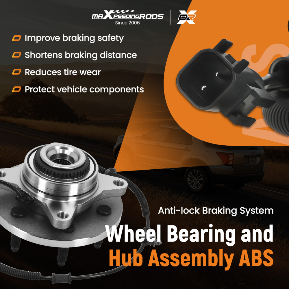 515142 Front Wheel Hub Assembly compatible for Ford F-150 Expedition 4WD 2011-2014 with ABS