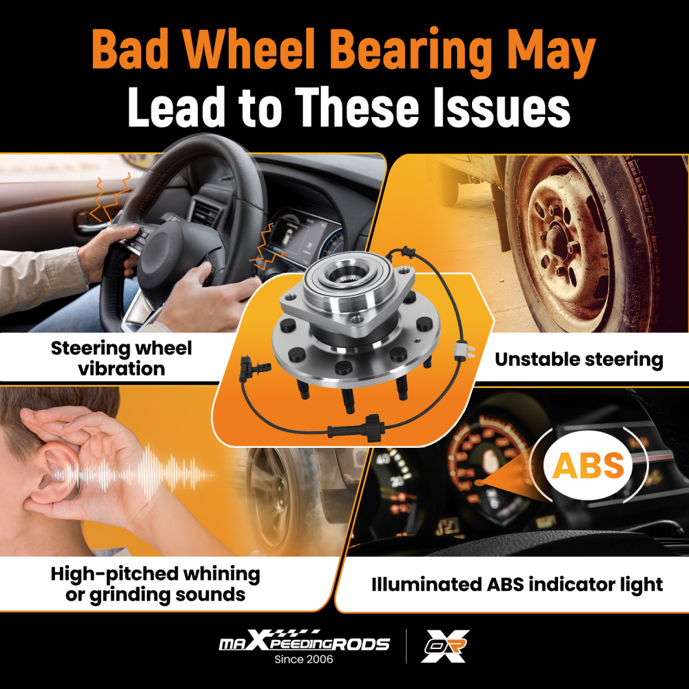 8 Lug Front Wheel Hub Assembly compatible for Silverado/Sierra 2500HD 3500HD 11-19 BR930824