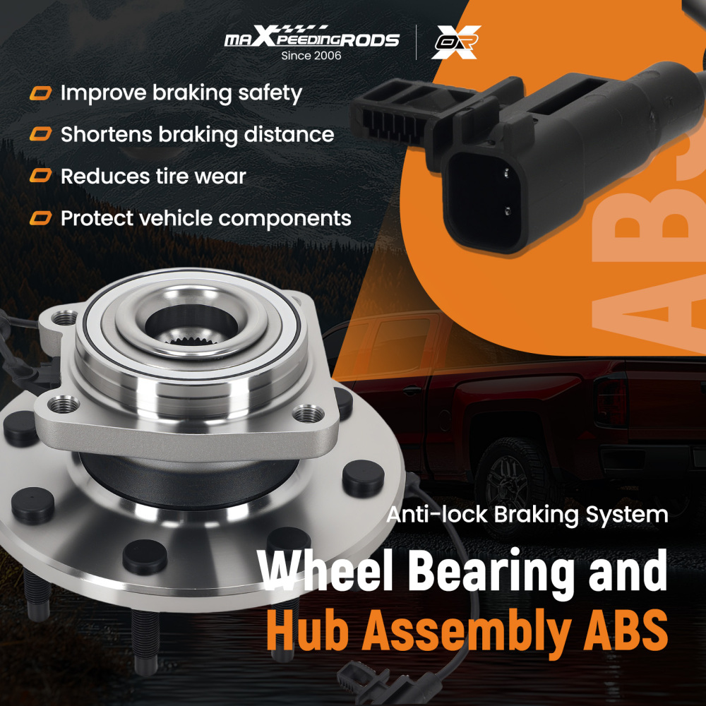 8 Lug Front Wheel Hub Assembly compatible for Silverado/Sierra 2500HD 3500HD 11-19 BR930824