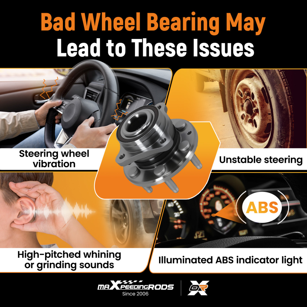 Front Wheel Bearing Hub Assembly compatible for Chevrolet Colorado 4WD 15-21 515167 6 Stud