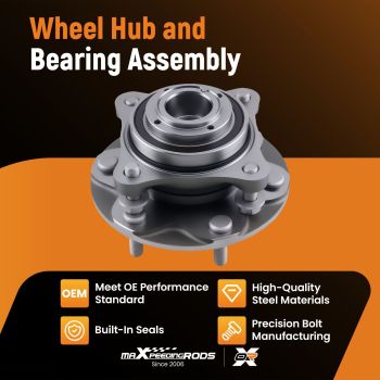 Front LH RH Wheel HubBearing compatible for Toyota 4Runner 2WD 2003-2019 515040