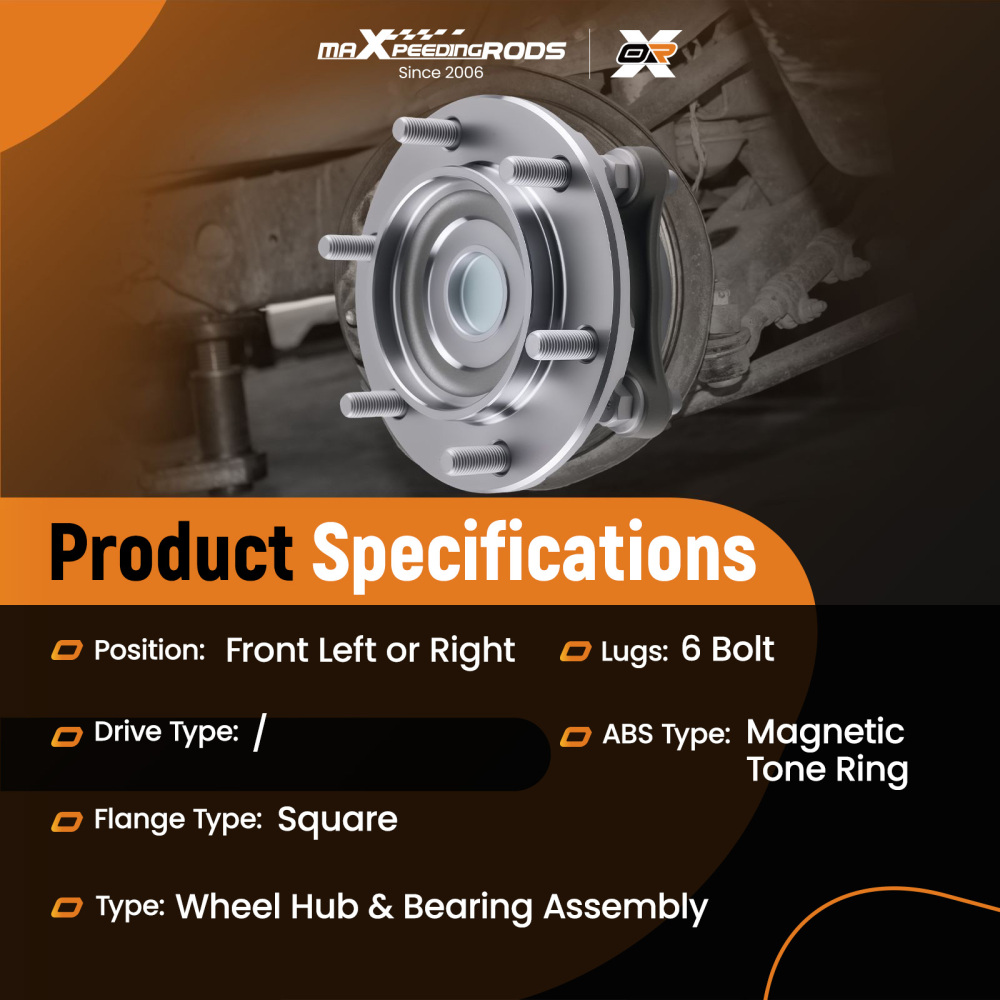 Front LH RH Wheel HubBearing compatible for Toyota 4Runner 2WD 2003-2019 515040