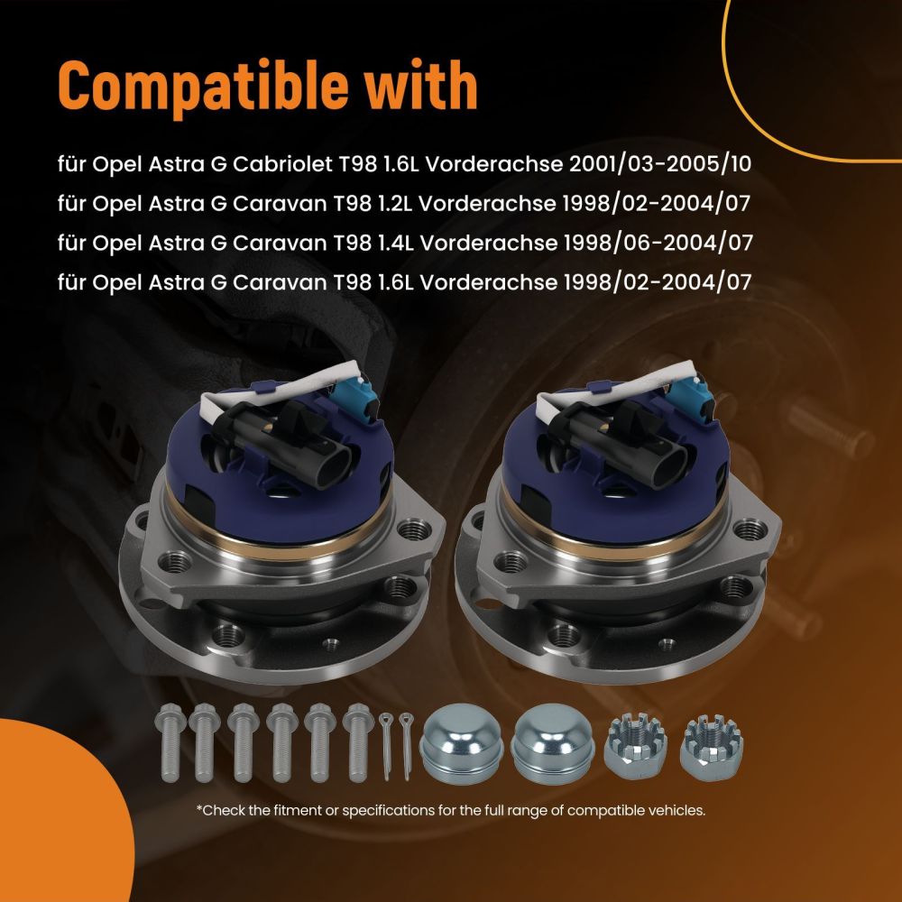 Cuscinetti ABS Posteriori compatibile per Opel Astra G Berlina/Caravan 1998-2009 9117620