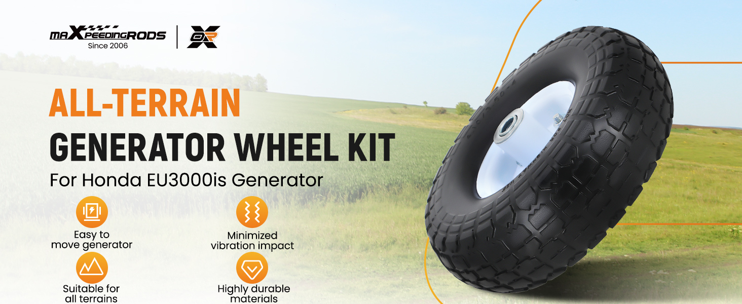 4x Wheel Kit compatible for Honda Generator EU3000is Direct Replacement 06423-ZS9-020AH
