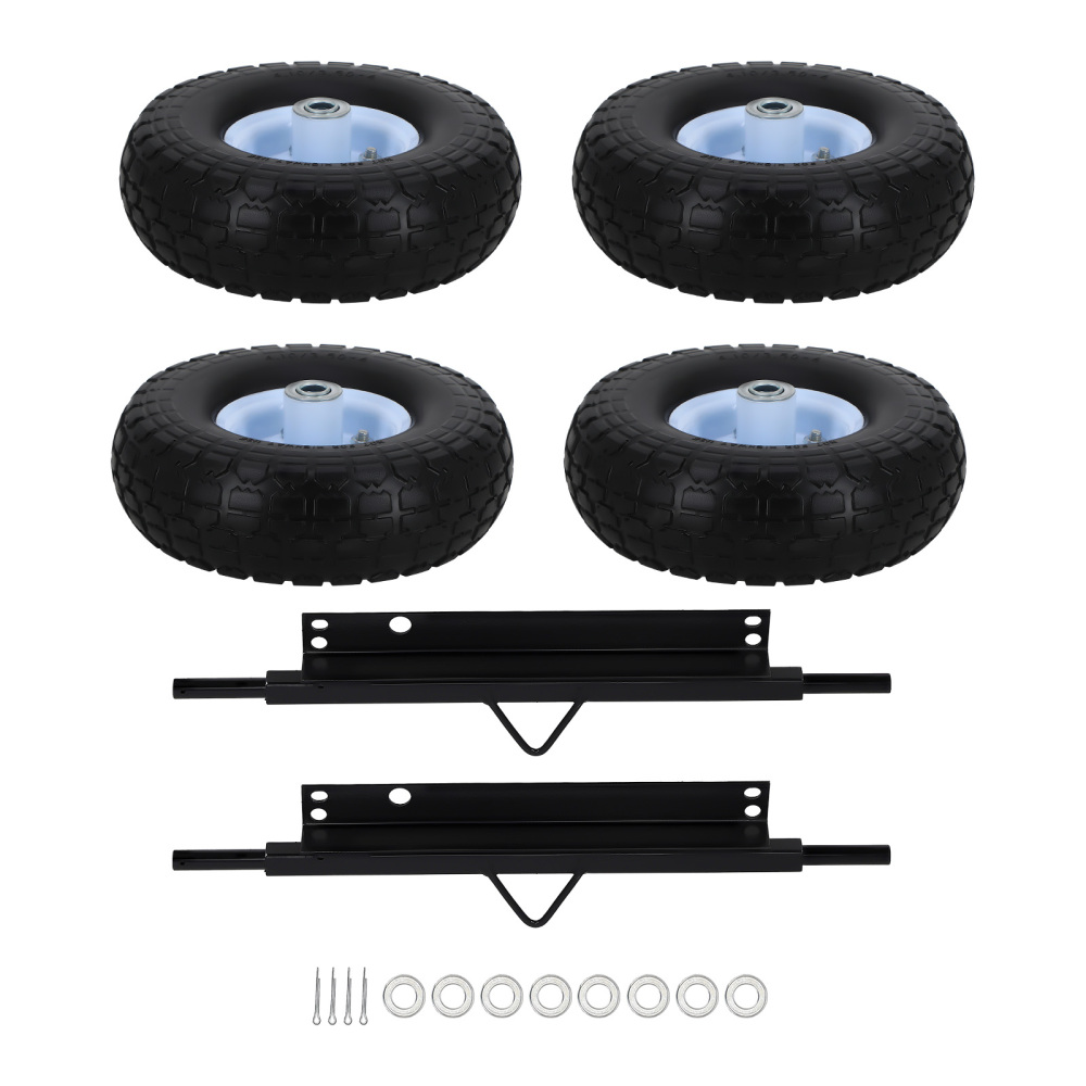 Durable Wheel Kit Steel Axles Hardware compatible for Honda Generator EU3000is Black Bliue