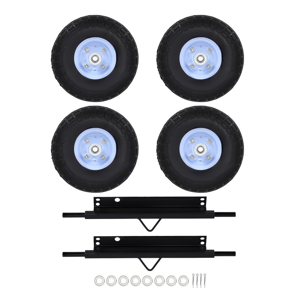 Durable Wheel Kit Steel Axles Hardware compatible for Honda Generator EU3000is Black Bliue