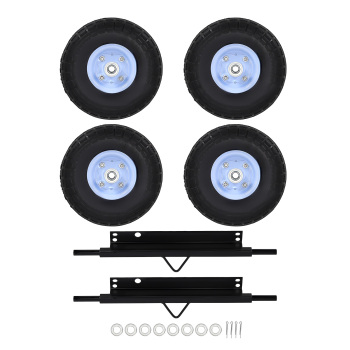 Durable Wheel Kit Steel Axles Hardware compatible for Honda Generator EU3000is Black Bliue