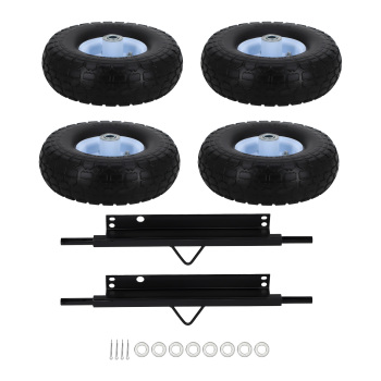 Durable Wheel Kit Steel Axles Hardware compatible for Honda Generator EU3000is Black Bliue