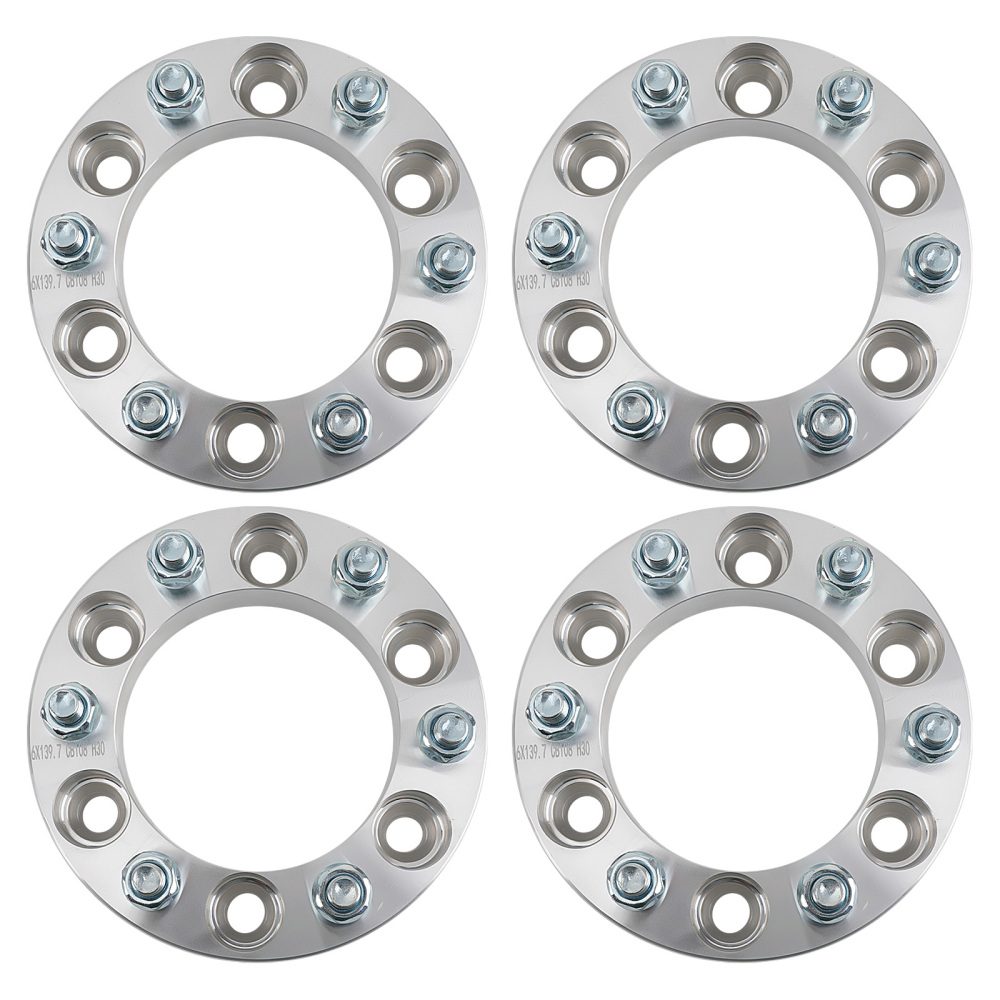 4x Rueda Separadores 6x139.7mm 30mm compatible para Landcruiser Patrol Pajero Hilux Prado