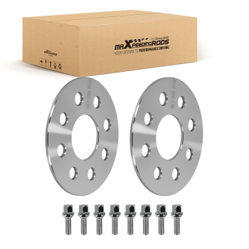 Coppia Distanziali 5mm Alluminio compatibile per Volkswagen 4x100 CB57.1 M12x1.5x32
