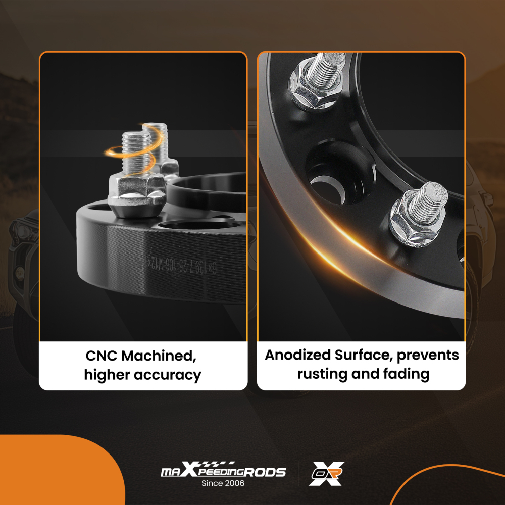 1 Inch Billet Wheel Spacers compatible for Toyota 4Runner/Tacoma/FJ/Compatible for Tundra 6x5.5 1996-2022