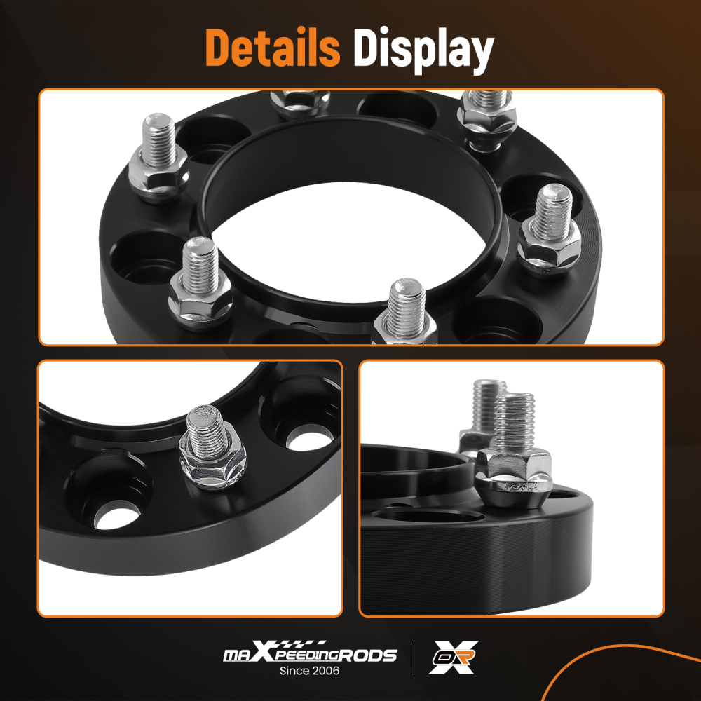 1 Inch Billet Wheel Spacers compatible for Toyota 4Runner/Tacoma/FJ/Compatible for Tundra 6x5.5 1996-2022