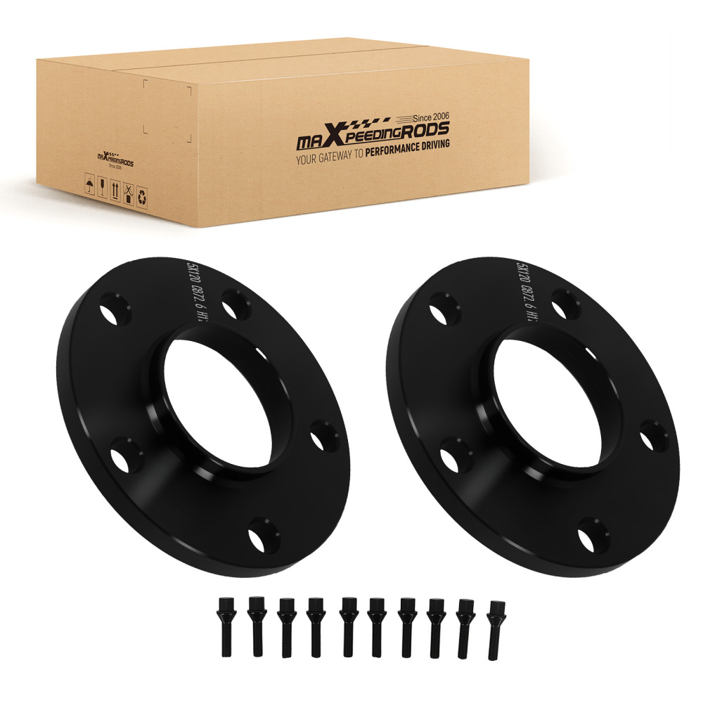 Distanziale 12mm 5x120 compatibile per BMW E36/E46/E90/E91/E92 M12x1.5 Alluminio 6061-T6