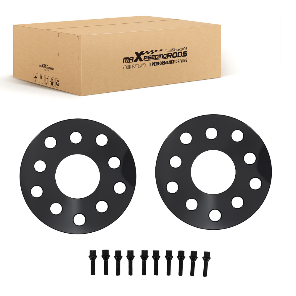 2x Distanziali 5mm compatibile per Audi TT 5x112 5x100 CB 57.1mm M14x1.5 Lega Alluminio