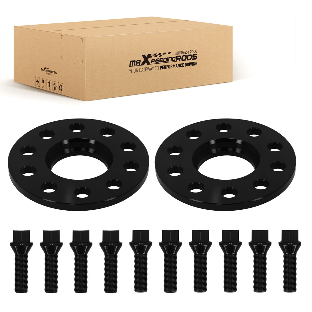2x Distanziali 10mm compatibile per BMW Serie 3 G20 G21 2019+ 5x112 M14 66.6mm Bulloni