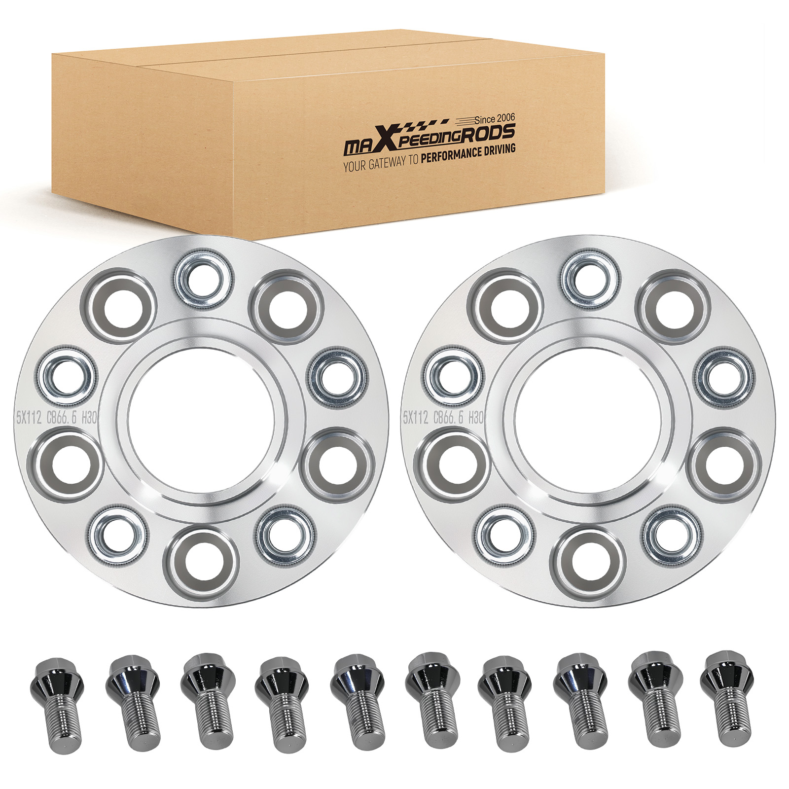 entretoises de roue 30mm compatible pour Mercedes C Berline W205 2013+ 5x112 Centré Moyeu