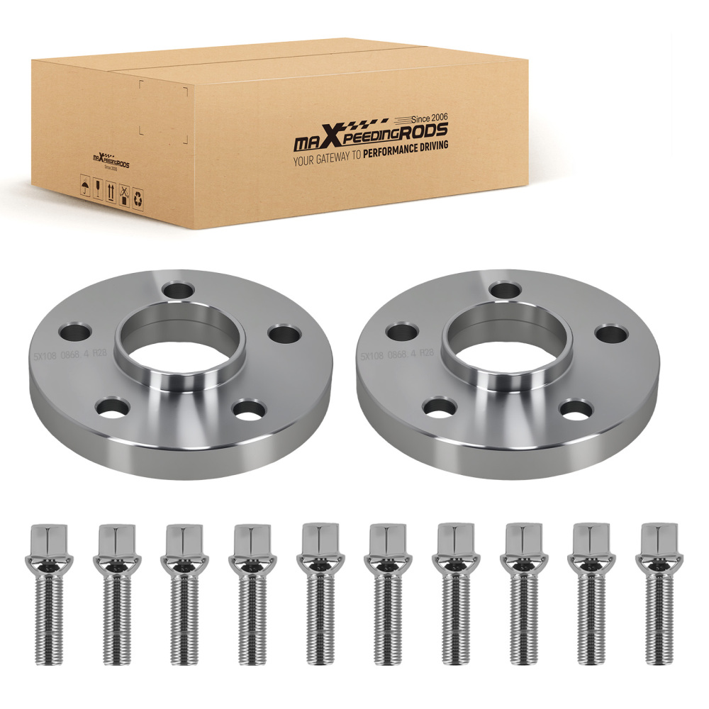 2x Distanziali 20mm 5x108 compatibile per Volvo 850 940 5x108 M14x1.5x50mm Foro 63.4mm