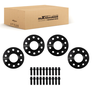15mm 20mm Alloy Wheel Spacers compatible for Audi SQ5 2014-2015 5x112mm M14x1.5 Black Set