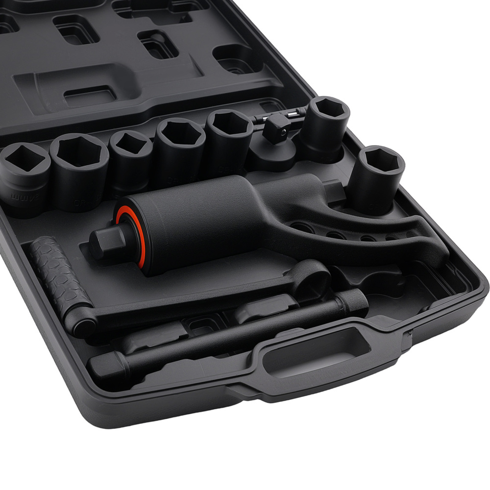 Torque Multiplier Wrench Set 1 Drive 1:64 Lug Nut Remover with 8 Sockets
