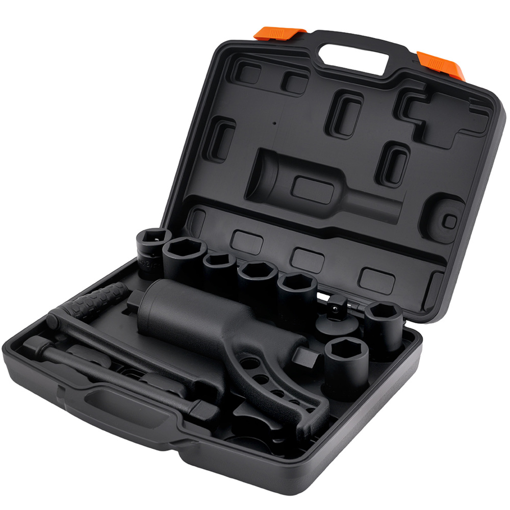 Torque Multiplier Wrench Set 1 Drive 1:64 Lug Nut Remover with 8 Sockets
