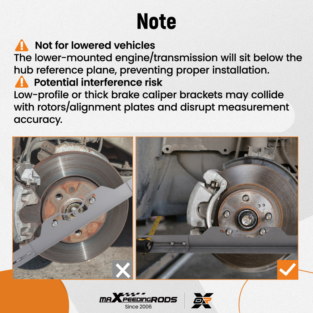 2pcs Carbon Steel Toe Alignment Plates for Vehicle Wheel Calibration Tool