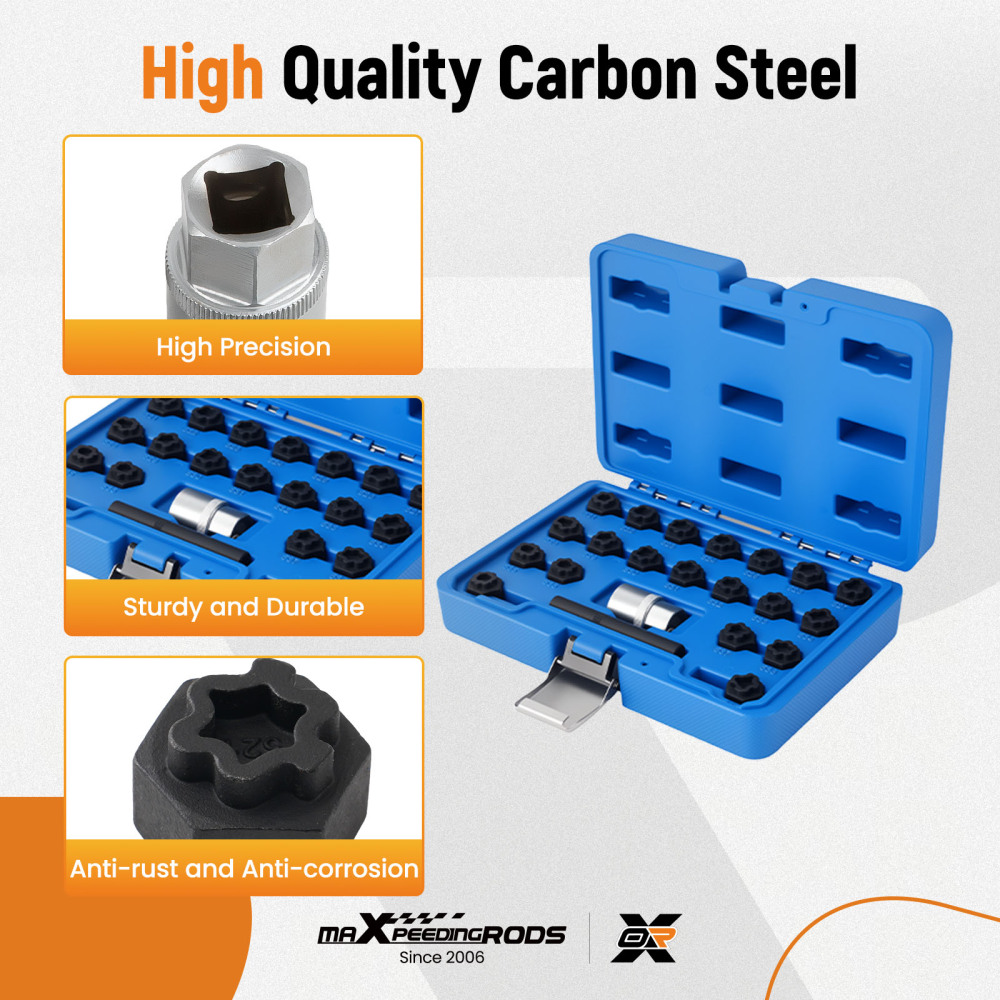 22pcs Anti-Theft Key Socket compatible for VW Beetle compatible for Golf GTI Passat Jetta Tiguan EOS