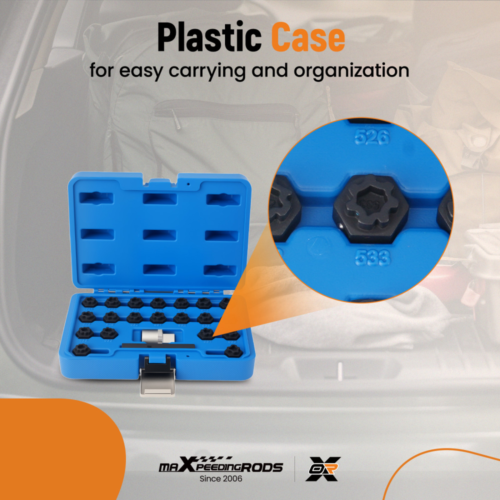 22pcs Anti-Theft Key Socket compatible for VW Beetle compatible for Golf GTI Passat Jetta Tiguan EOS