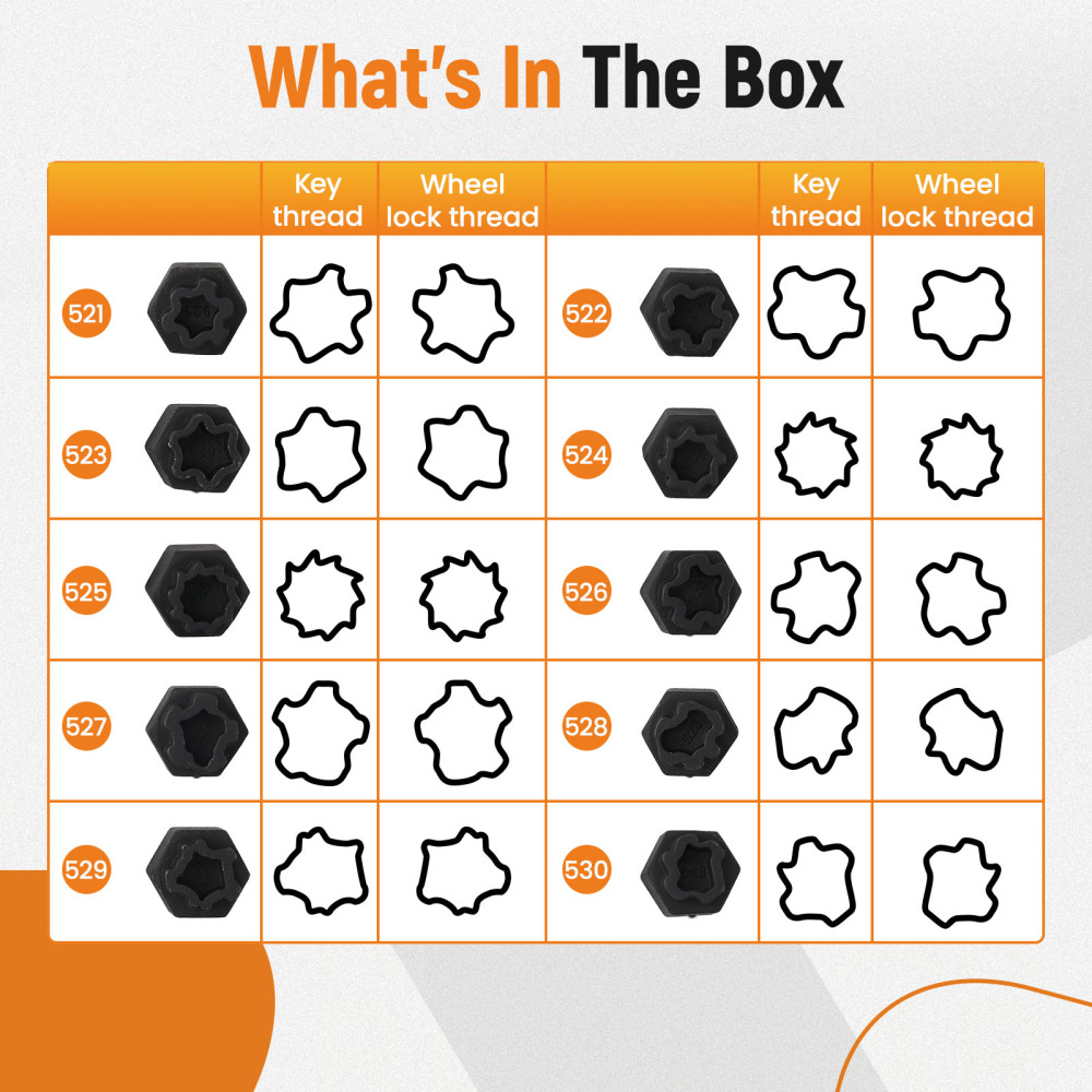 22pc Anti-Theft Locking Nut Socket Set compatible for VW Beetle Tiguan Jetta Passat