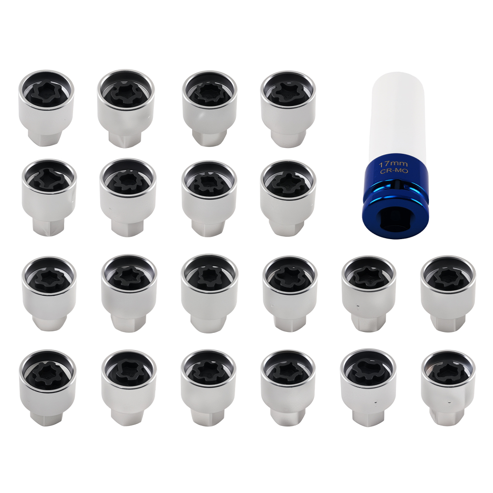 17mm Anti-Theft Key Set 20pc compatible for VW Beetle Jetta Scirocco Sharan 2006on CRV