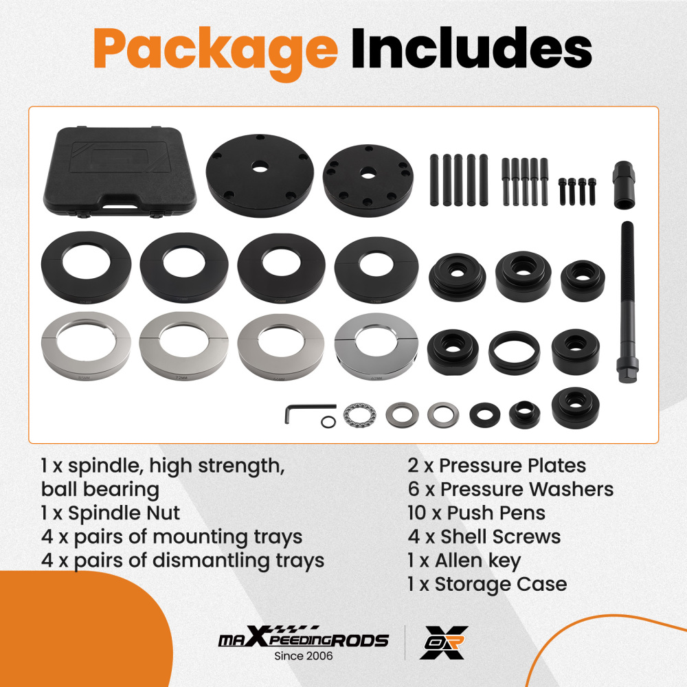 Wheel Bearing Tool GEN2 Master Kit RemovesInstalls compatible for VW VAG 62,66,7285mm