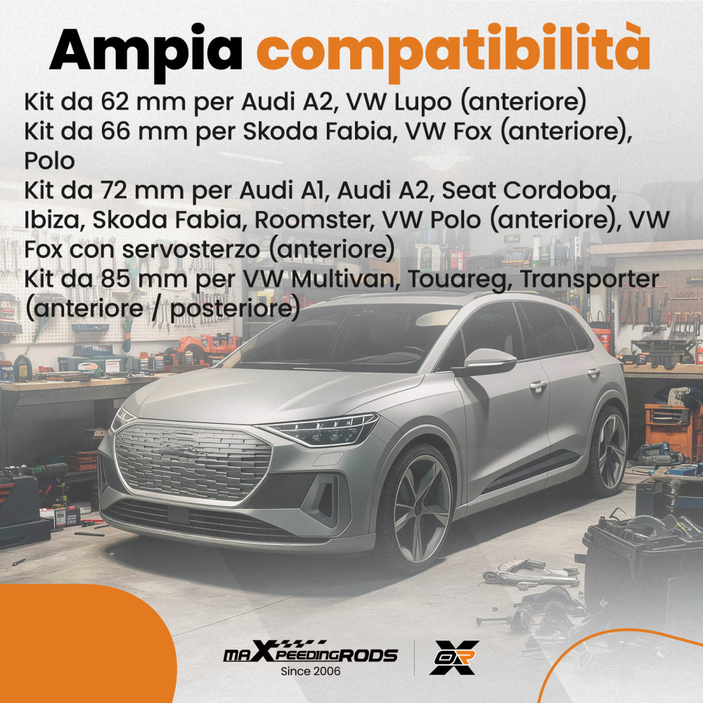 Attrezzo Completo Mozzo 4 Misure compatibile per Seat Ibiza Cordoba compatibile per VW Polo compatibile per Audi A1