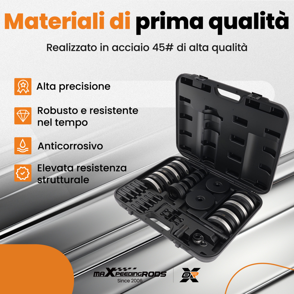 Attrezzo Completo Mozzo 4 Misure compatibile per Seat Ibiza Cordoba compatibile per VW Polo compatibile per Audi A1