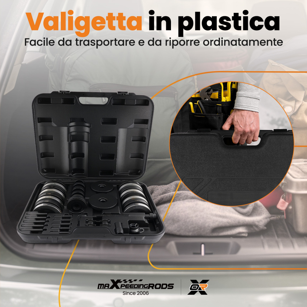 Attrezzo Completo Mozzo 4 Misure compatibile per Seat Ibiza Cordoba compatibile per VW Polo compatibile per Audi A1
