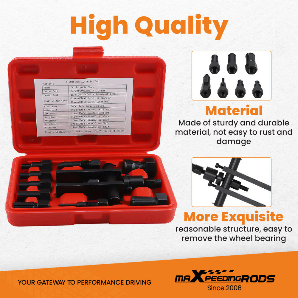 Motorcycle Internal Bearing Puller Set Blind Wheel Bearing Removal Extract Tools