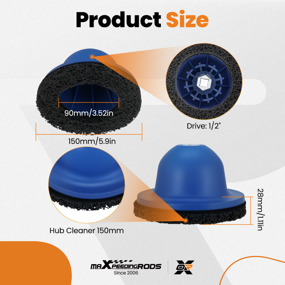 150mm Hub Cleaning Tool for 1/2 Drive Power Tools Wheel Disc Pad 1500 RPM